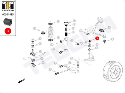 Silentblok wahacza TEDGUM 00301885 894408840