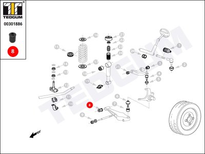 Silentblok wahacza TEDGUM 00301886 894408841