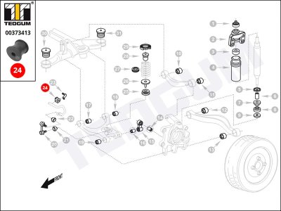 Poduszka stabilizatora TEDGUM 00373413 60673082