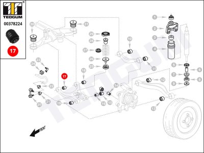 Silentblok wahacza TEDGUM 00378224 