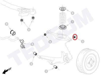 Silentblok wahacza TEDGUM 00379950 