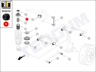 Poduszka amortyzatora TEDGUM 00390750 B25D28390A