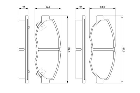 Klocki hamulcowe BOSCH 0986461124 45022SM4A00