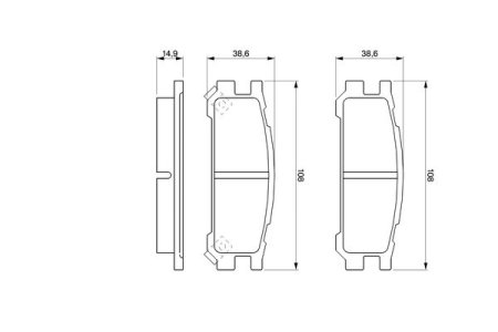Klocki hamulcowe BOSCH 0986461143 26296AA060