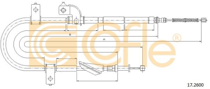 Linka hamulca COFLE 17.2600 26021GA230