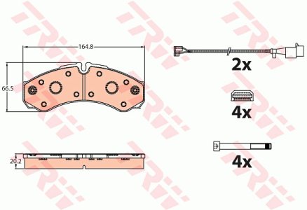 Klocki hamulcowe TRW GDB2109 500055565