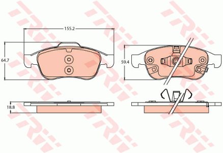 Klocki hamulcowe TRW GDB2111 77367369