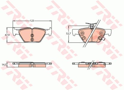 Klocki hamulcowe TRW GDB3639 26696AL000