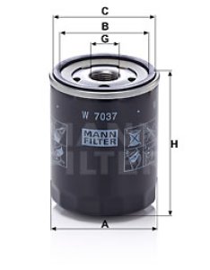 Filtr oleju MANN-FILTER W7037 