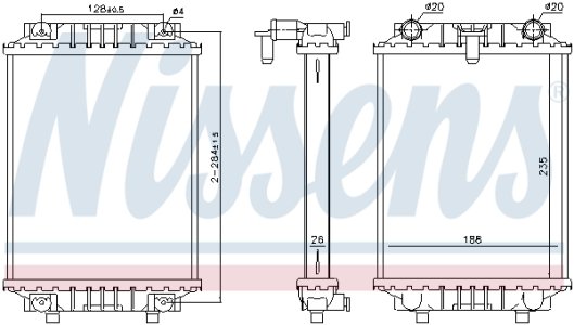 Chłodnica silnika NISSENS 60351 8K0121212B