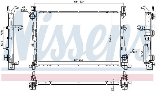 Chłodnica silnika NISSENS 617869 51888085