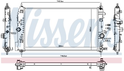 Chłodnica silnika NISSENS 630763 1300346