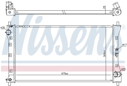 Chłodnica silnika NISSENS 64256 1770079J80