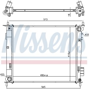 Chłodnica silnika NISSENS 66791 253102K200