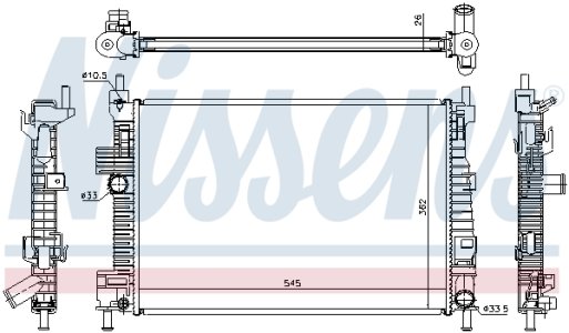 Chłodnica silnika NISSENS 66869 1684912