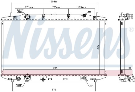 Chłodnica silnika NISSENS 681408 19010R3LG01