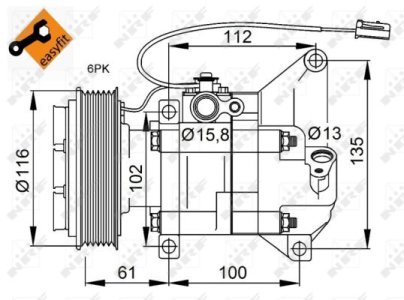 Kompresor klimatyzacji NRF 32687 D65161450G