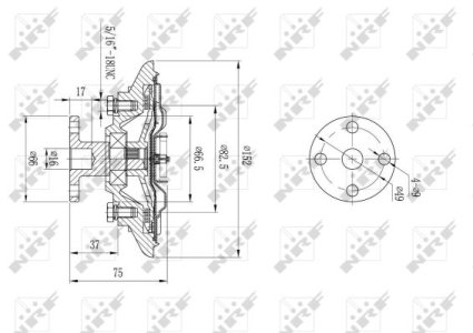 Sprzęgło visco NRF 49592 3241858