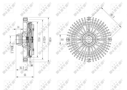 Sprzęgło visco NRF 49599 1712068A00