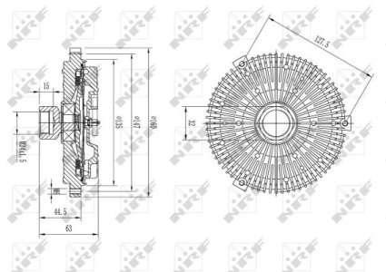 Sprzęgło visco NRF 49605 11522246042