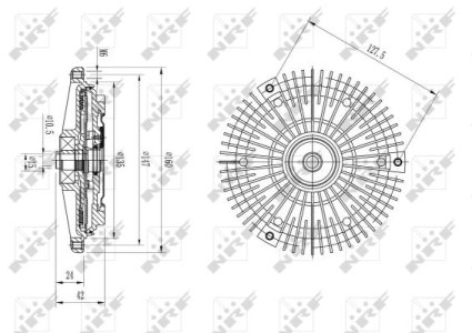Sprzęgło visco NRF 49615 6132000022