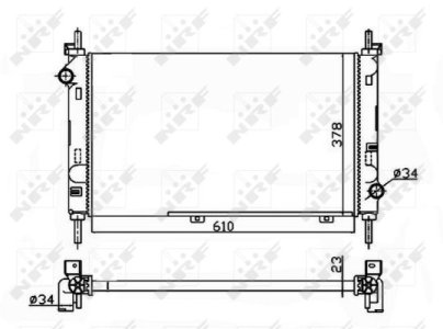 Chłodnica silnika NRF 509528A 1029616