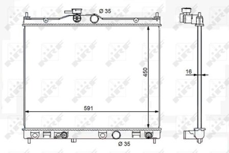 Chłodnica silnika NRF 59119 21410JX00A