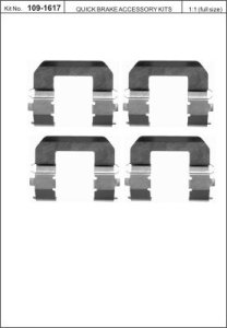 Zestaw montażowy klocków hamulcowych QUICK BRAKE 109-1617 1091617