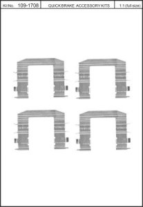 Zestaw do klocków hamulcowych QUICK BRAKE 109-1708 DA0169800