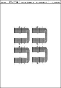 Zestaw do klocków hamulcowych QUICK BRAKE 109-1734 5811675000