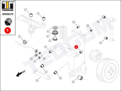 Silentblok zawieszenia TEDGUM 00218751 0423320