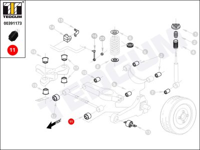 Silentblok wahacza TEDGUM 00391173 G26A28500A