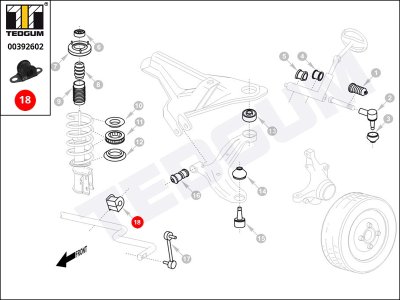 Poduszka stabilizatora TEDGUM 00392602 E11234156B