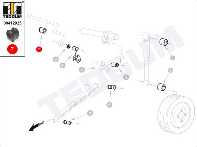 Poduszka stabilizatora TEDGUM 00412925 9043260881