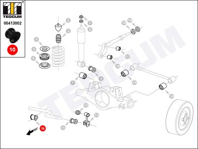 Poduszka stabilizatora TEDGUM 00413002 