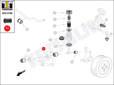 Silentblok wahacza TEDGUM 00413788 