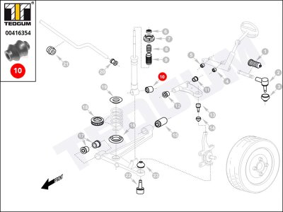 Tuleja amortyzatora TEDGUM 00416354 