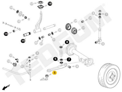 Silentblok wahacza TEDGUM 00418759 
