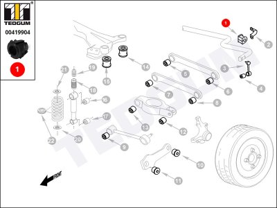 Poduszka stabilizatora TEDGUM 00419904 A2113232865