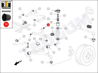 Silentblok wahacza TEDGUM 00440098 MR519398