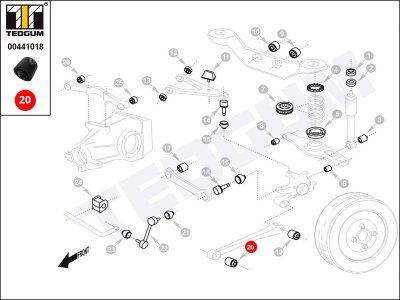 Silentblok wahacza TEDGUM 00441018 MR510418