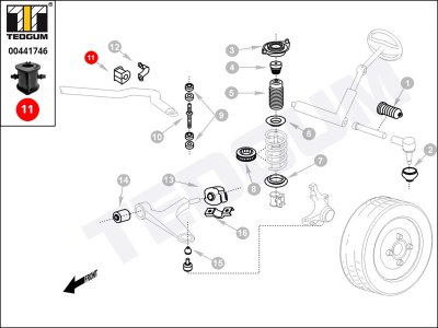 Poduszka stabilizatora TEDGUM 00441746 MB518774