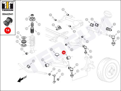 Silentblok wahacza TEDGUM 00442941 4013A209