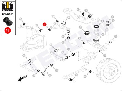 Silentblok wahacza TEDGUM 00442953 4110A077
