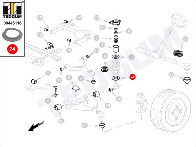 Podkładka sprężyny TEDGUM 00445116 MR448174