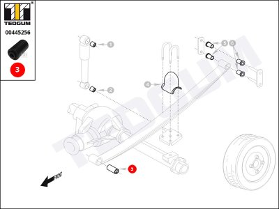 TULEJA RESORA TEDGUM 00445256 MR151808 MITSUBISHI