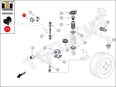 Poduszka stabilizatora TEDGUM 00445826 MR171441