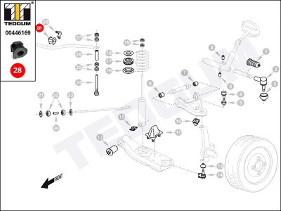 Poduszka stabilizatora TEDGUM 00446169 MR150767