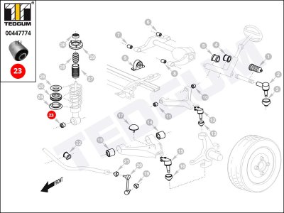 Poduszka amortyzatora TEDGUM 00447774 MB515165