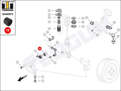 Silentblok wahacza TEDGUM 00460875 850014807